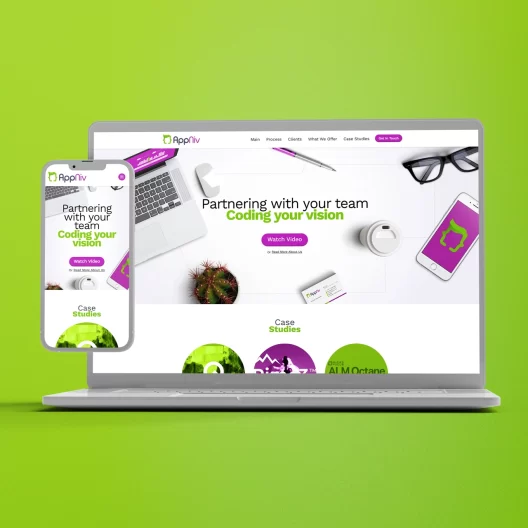 עיצוב ופיתוח האתר של חברת AppNiv - איימארק אימג'