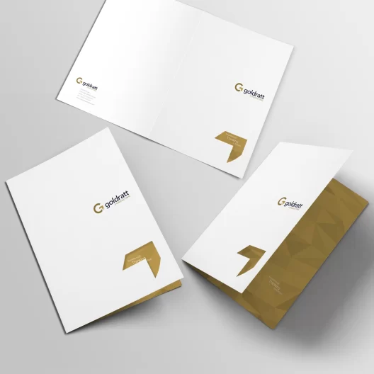 עיצוב מוצרי פרסום ושיווק חברת Goldratt - איימארק אימג'
